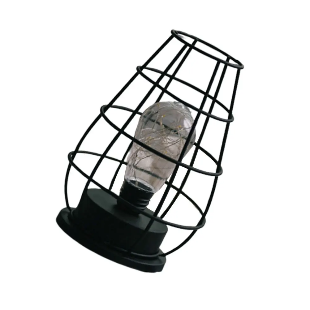 Lampka nocna w kształcie vintage'owej butelki żelaznej, mała lampka nocna LED, zasilana bateryjnie, dekoracyjna lampka stołowa do użytku wewnątrz i na zewnątrz.