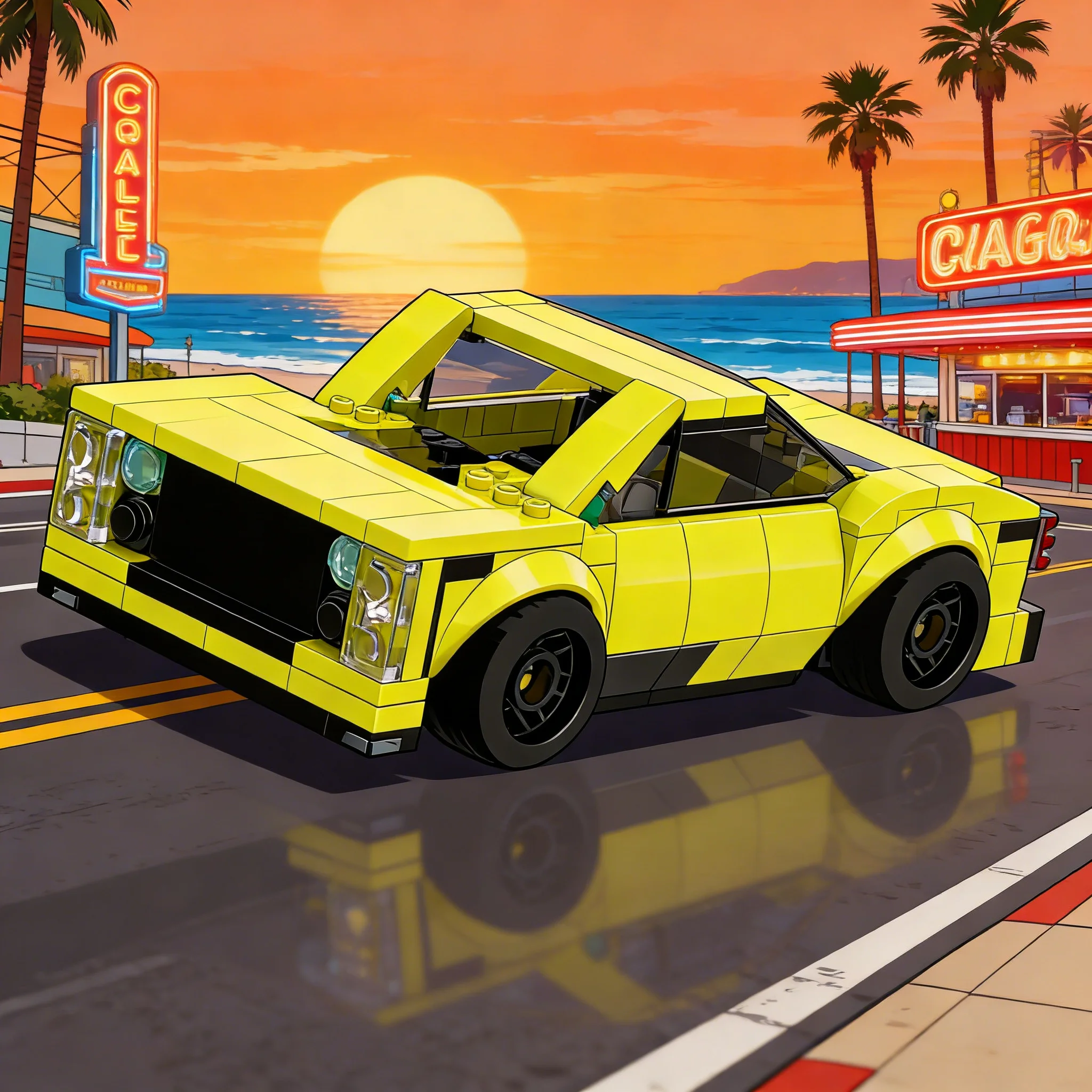 

NEW 234PCS MOC City Champions Super Car 4 Muscle Model Technology DIY Creative Assembly Bricks Display Birthday Gift Collectible