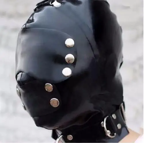 

100% Latex Maske Rubber Black Mask rivet design Cosplay Party Handmade Customization 0.4mm Size XXS-XXL