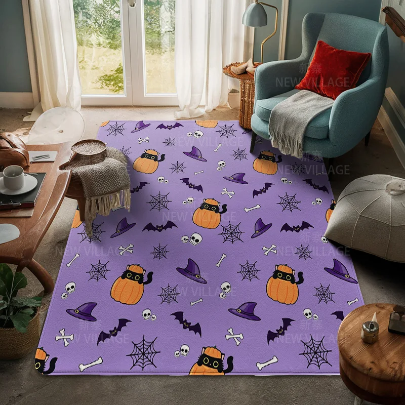 House entrance carpet Home door mat Living Room Bath Foot bathroom non-slip water absorption rugs bath Halloween Autumn Pumpkin