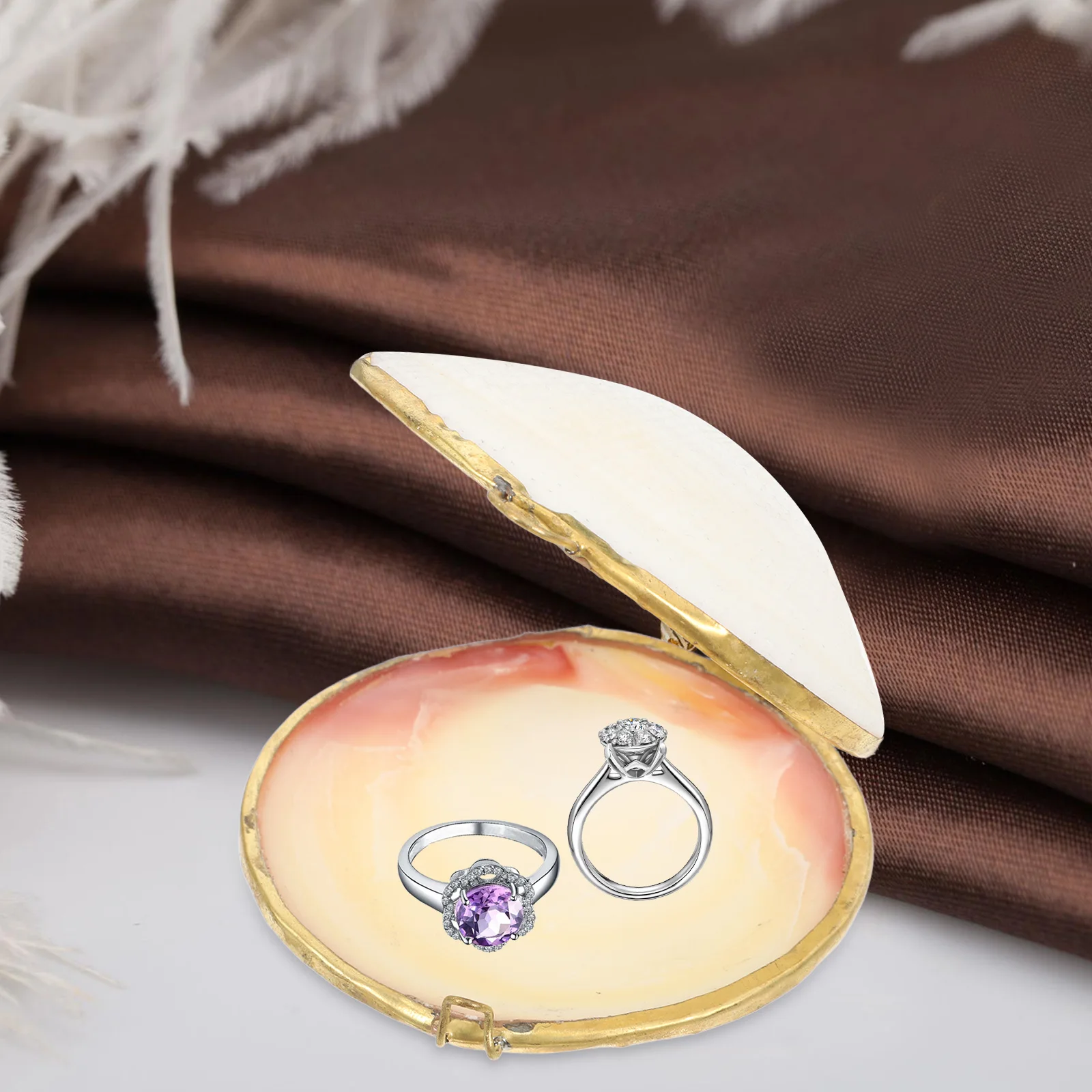 Shell Schmuck Fall Schmuck Lagerung Fall Schmuck Lagerung Container Schmuck Lagerung Box Ohrring Box