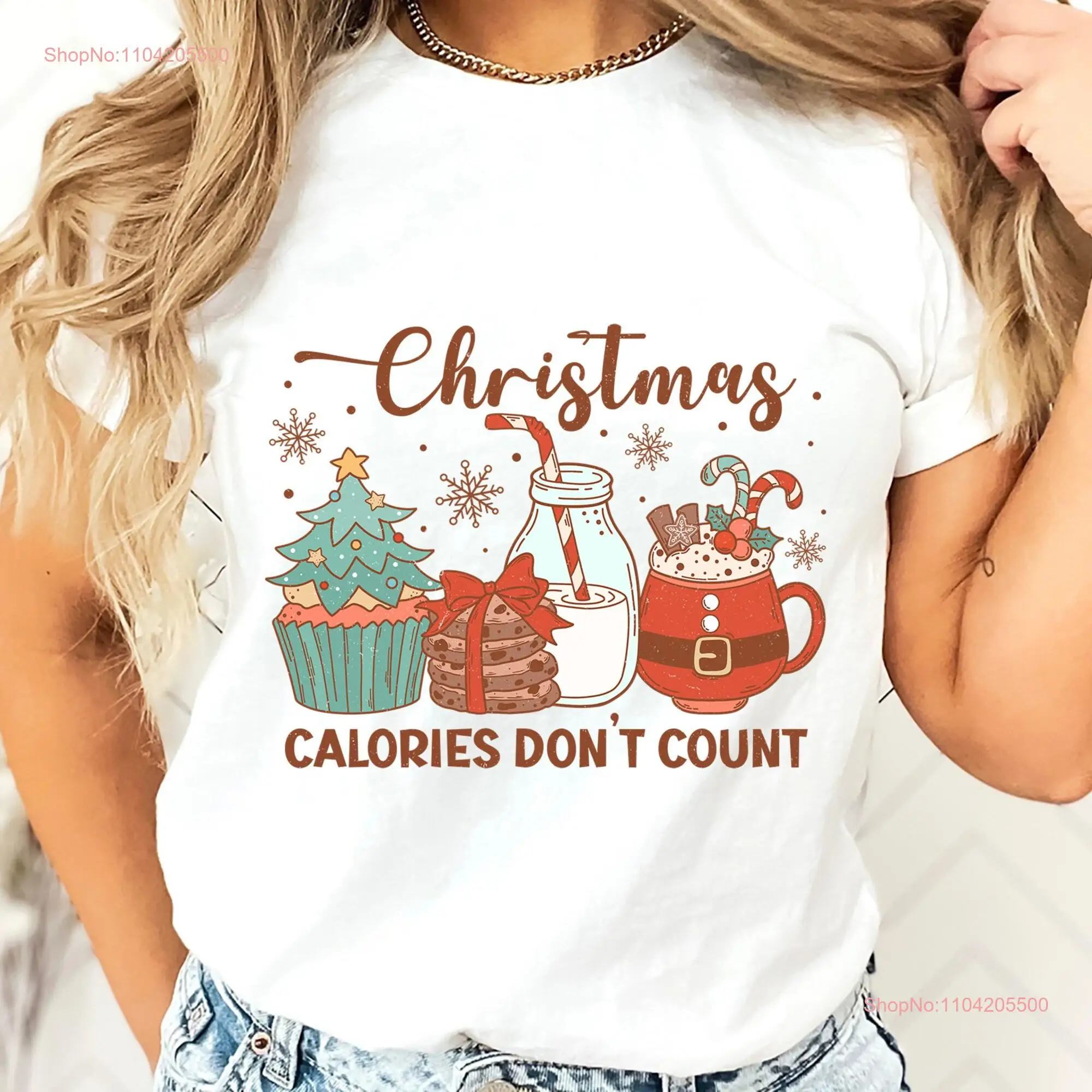 Christmas Calories Don't CounT T Shirt Tree Cake SweaT Farm Fresh Cakes Funny long or short sleeves