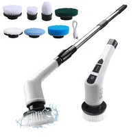 7-in-1 Multifunctional Electric Cleaning Brush Adjustable 2 Speeds Bathroom Wash Brush Household Cleaning Tool Cleaning Brushes