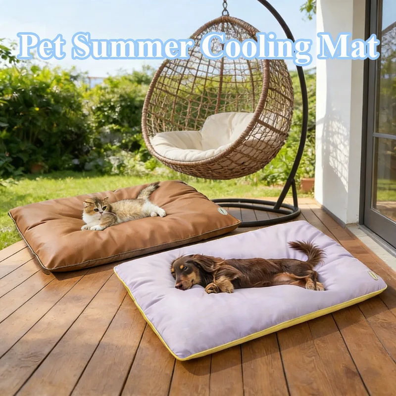 

Summer Cooling Pet Mat Waterproof Scratch-Resistant Breathable Washable Non-Slip Sofa Furniture Protector Cushion for Dogs Cats