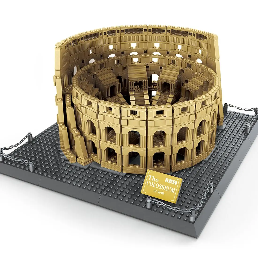 

Новый конструктор из 1758 деталей: имитация Колизея в Риме, игрушка, статуя, декор для песочницы и рабочего стола, классическая архитектурная скульптура