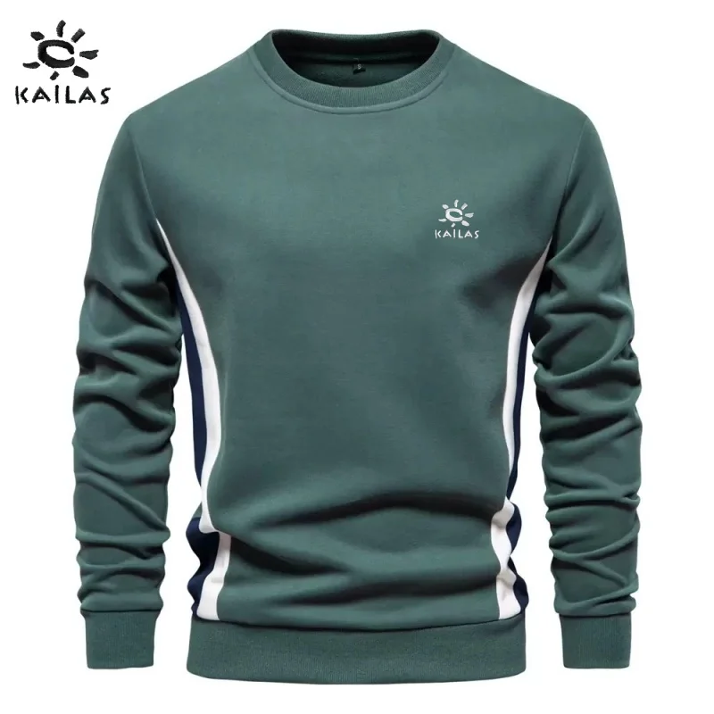 

Осенне-зимняя мужская высококачественная футболка из 100% чистого хлопка с длинными рукавами и круглым вырезом, модный, повседневный, теплый, универсальный топ