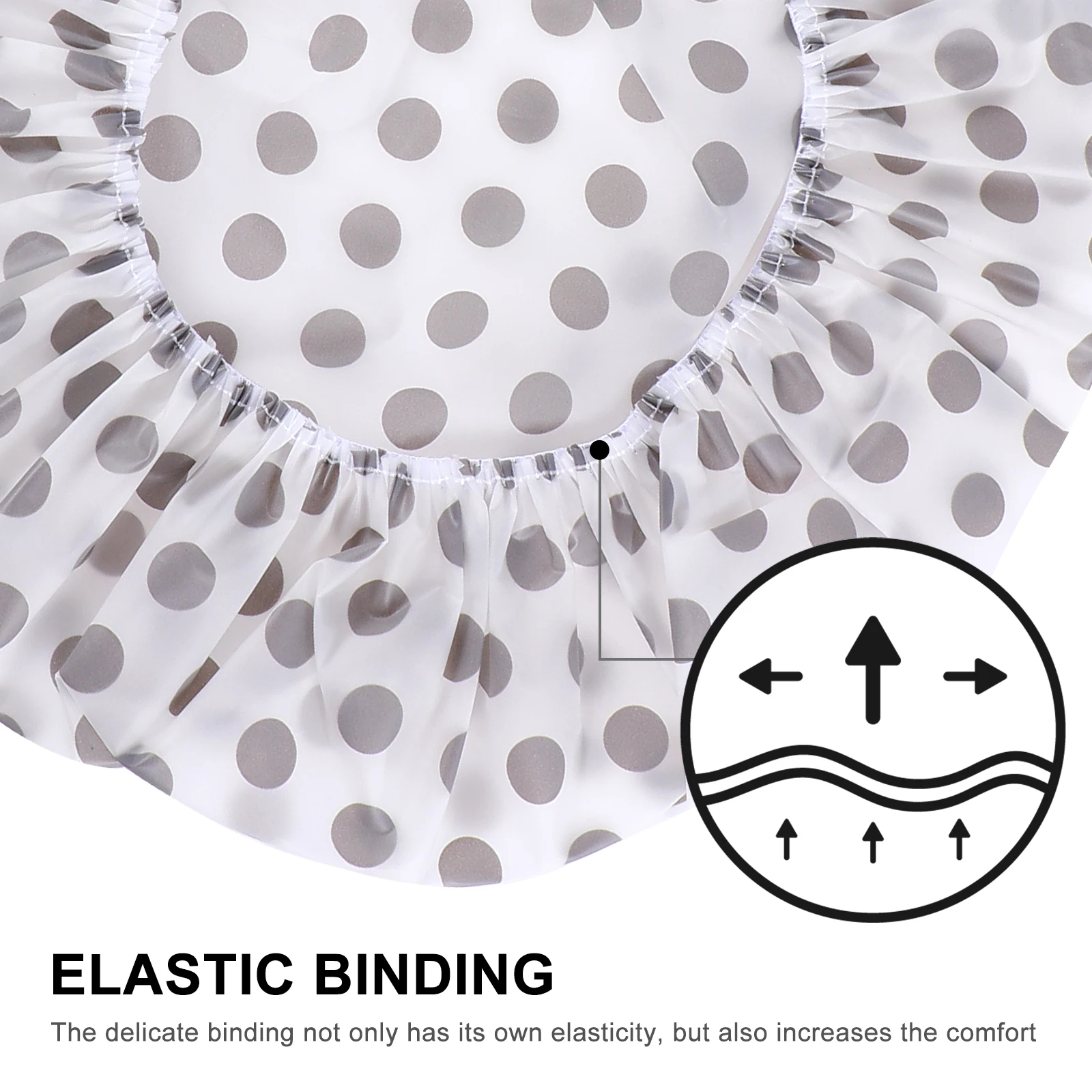 

6Pcs Elastic Waterproof Shower Caps Bathing Caps Shower Hair Cover Lightweight Foldable Elastic Bath Cap Thicken Bathing