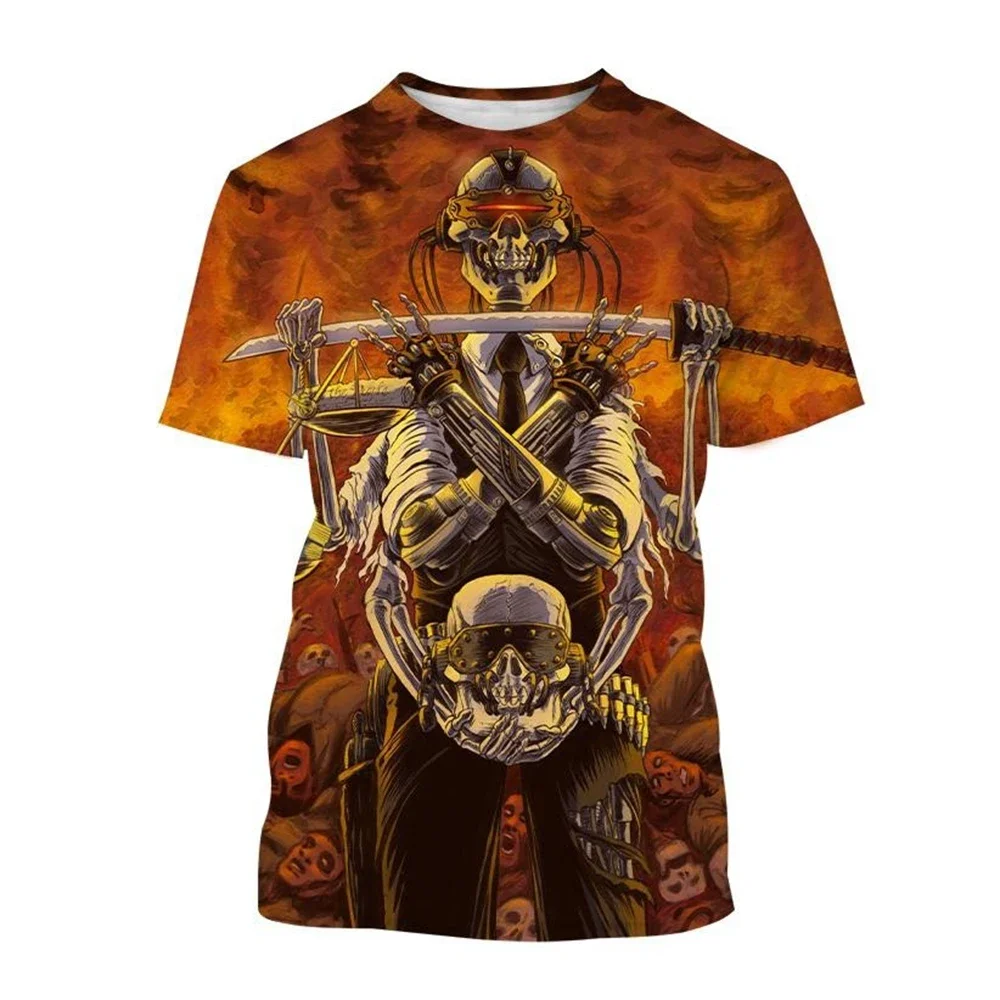 

2024 Megadeth 3D Printed T-Shirts Fashion Rock Band Men's Casual T-shirt Summer Men Women Punk Funny Hip Pop Short Sleeve Kids