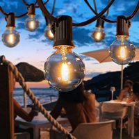 25 Bulbs Outdoor String Lights G40 LED Globe Patio Garden String Lamps For Camping Terrace Party Wedding Decoration