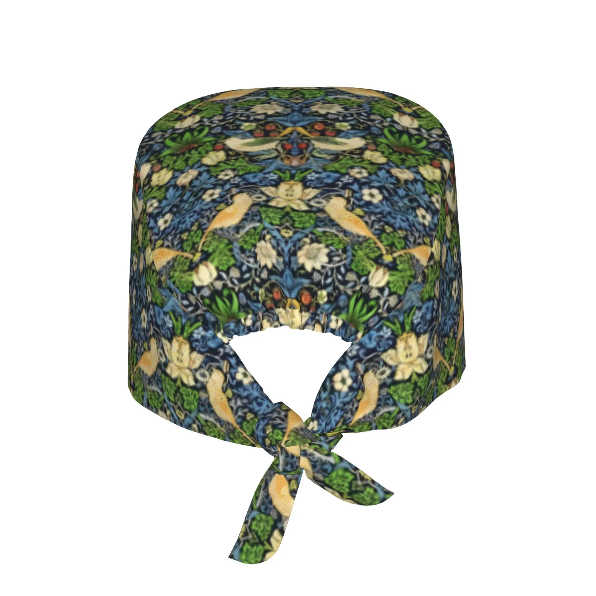 Nouveau Bird And Flower  WorkCap Work Working Cap Adgusted Fashion Printed Multi-Scenario