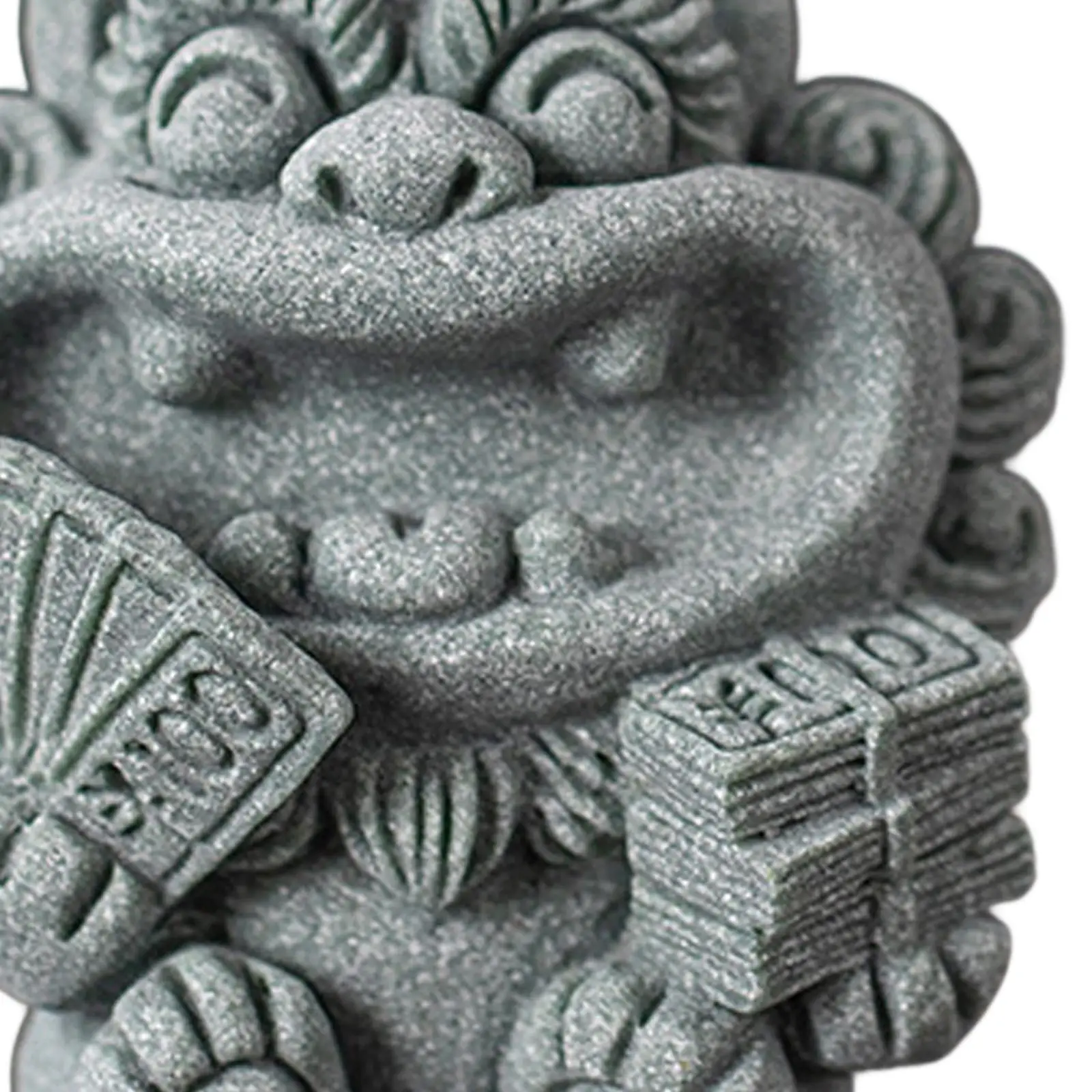 Stone Lion Figurine Stone Sculpture Animal Figure Asian Chinese Feng Shui Decor