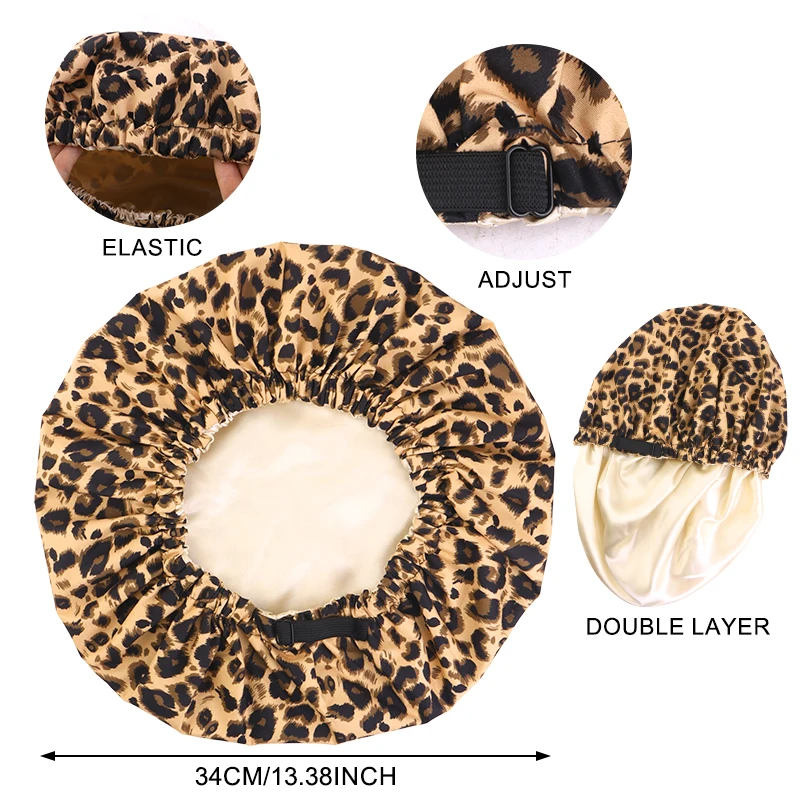 New Satin Waterproof Lining Nightcap Satin Bonnet Hair Accessories Satin Cap For Sleeping Shower Cap Hair Wrapping Tool