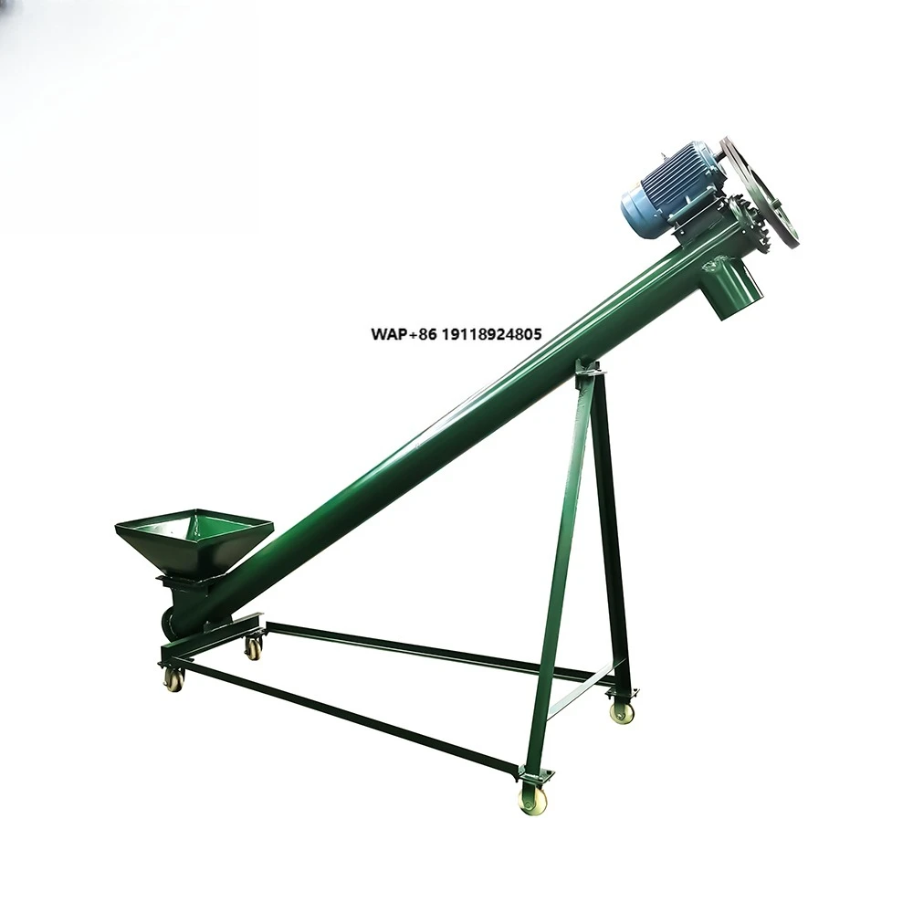 

Zhengkang Spiral Feeder Auger Elevator Automatic Grain Particle Feed Machine Powder Feeding Vertical Elevator Nylon Belt Durable