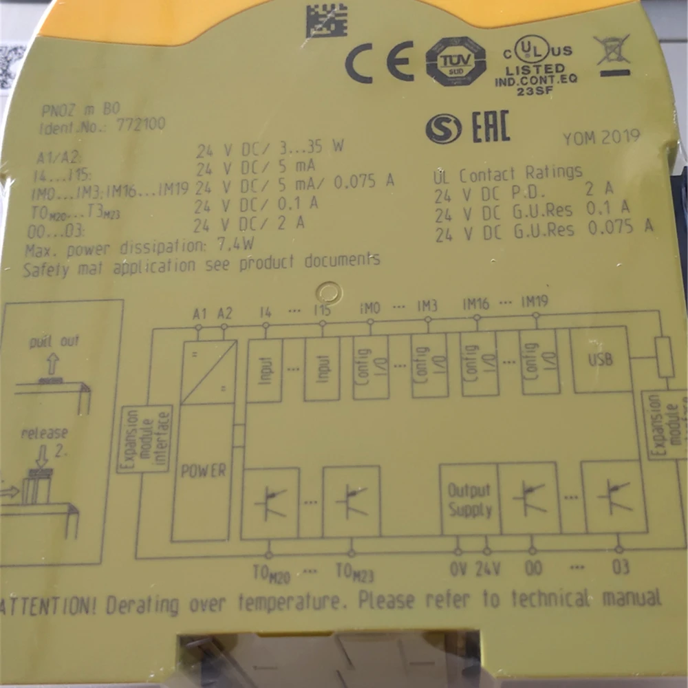 Brand New For pilz PNOZ Mb0 772100 Safety Relay Control Module