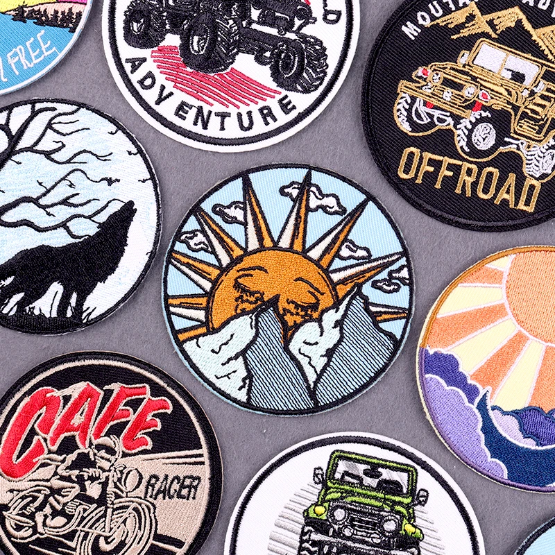 Outdoor Camp Patch Iron On Patches For Clothing Thermoadhesive Patches For Clothes Wilderness Adventure Embroidery Patch Badges