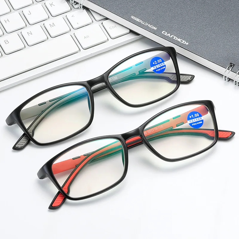 Männer Sport Lesebrille Platz Blaues Licht Gläser Presbyopie Lesen Brillen Ultra Licht Hyperopie + 1,0 + 1,5 + 2,0 + 2,5 + 3,0 + 3,5 – Detail 1
