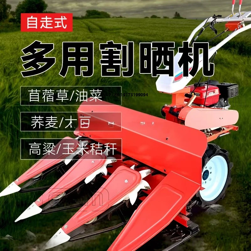 Hot Sale Automatic Mini Combine Wheat and  Harvester High Productivity Multifunctional