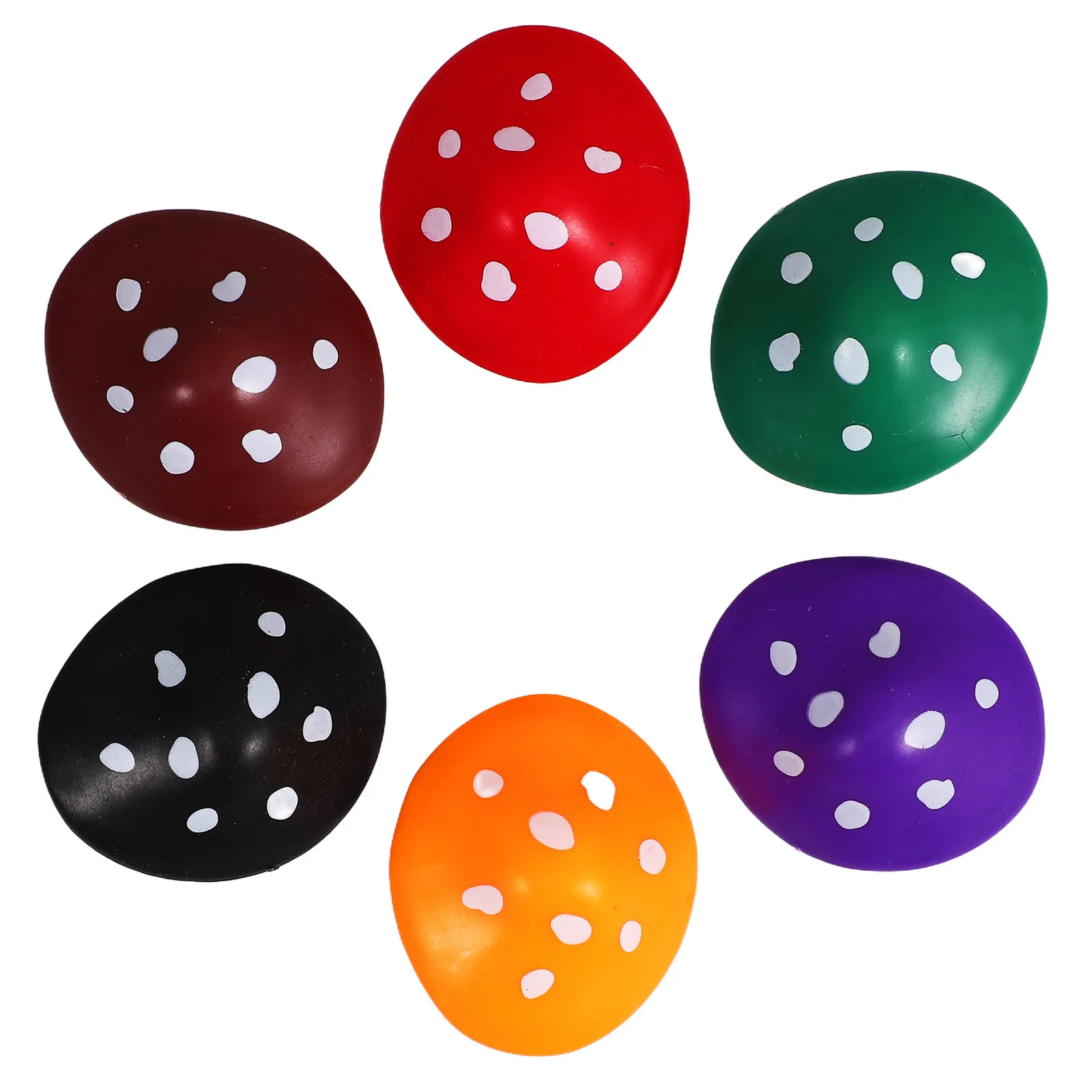 6Pcs Adorable Mushroom Decor Plastic Pieces for Fairy Gardens Kitchen Desktop Party DIY Craft Decoration Natural Aesthetic