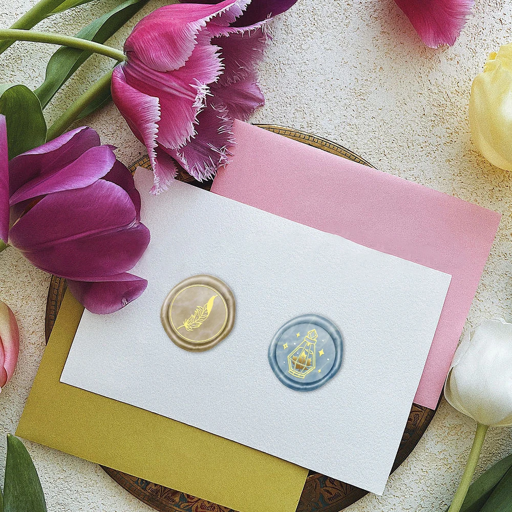 Wax Seal Stamps Brass Head Bottle,Coffee Cup,Teapot,Cup,Honey Jar Pattern 0.98\
