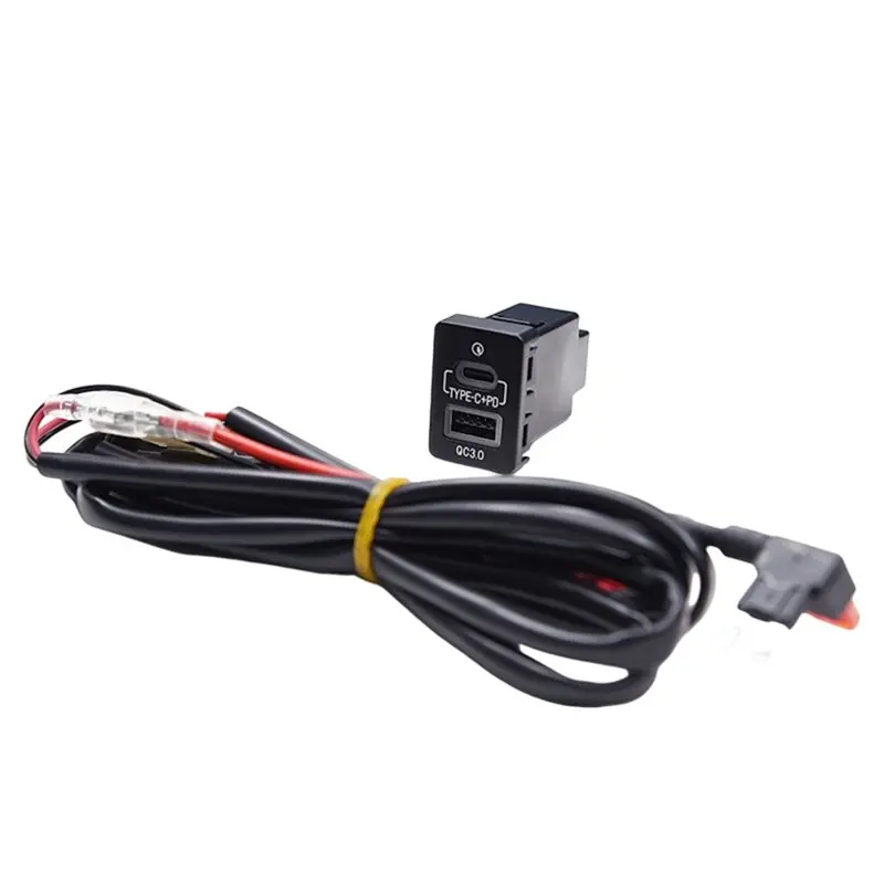Reliable-Car USB QC3.0 Type C PD Fast Socket For Outlander L200 Triton Power Adapter Phone Charging Outlet