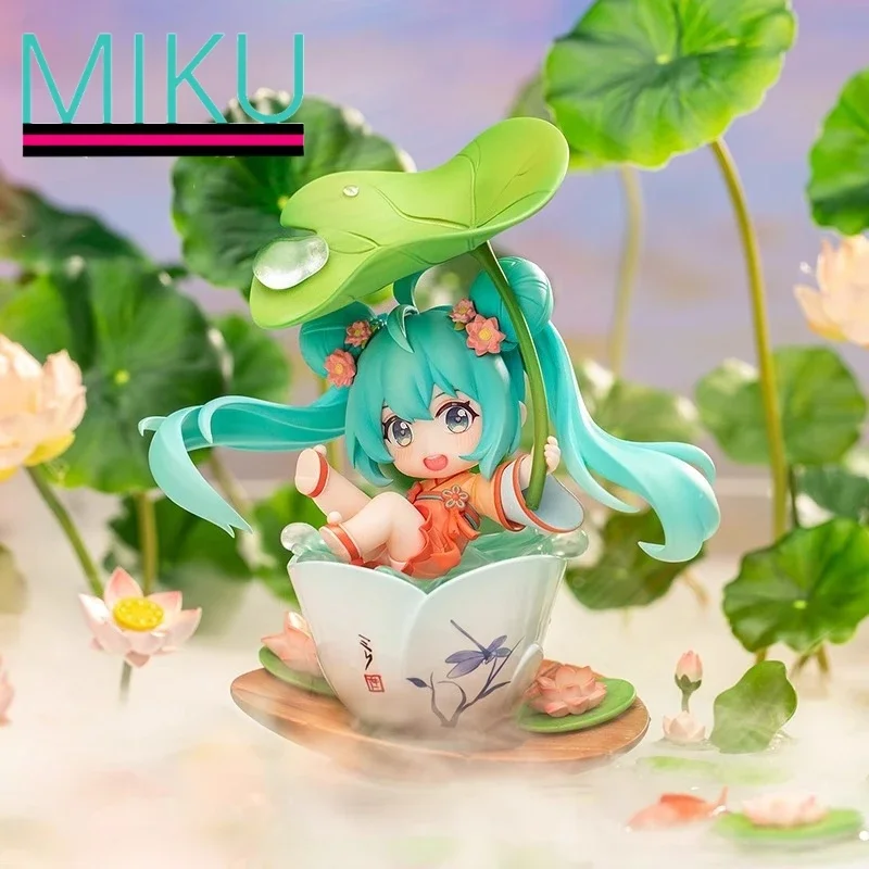 

Kawaii Hatsune Miku Garage Kit Animation Peripheral Cute Cartoon Model Toy Collectible Holiday Gift Desktop Ornament Size 15cm