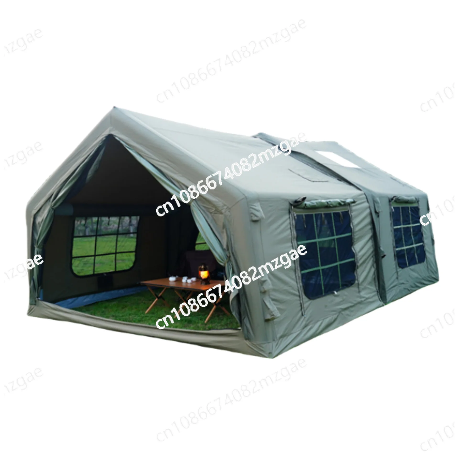 

9 + 9 camp inflatable tent outdoor summer camping camping large one room one living room large space weatherproof 4~ 6 people