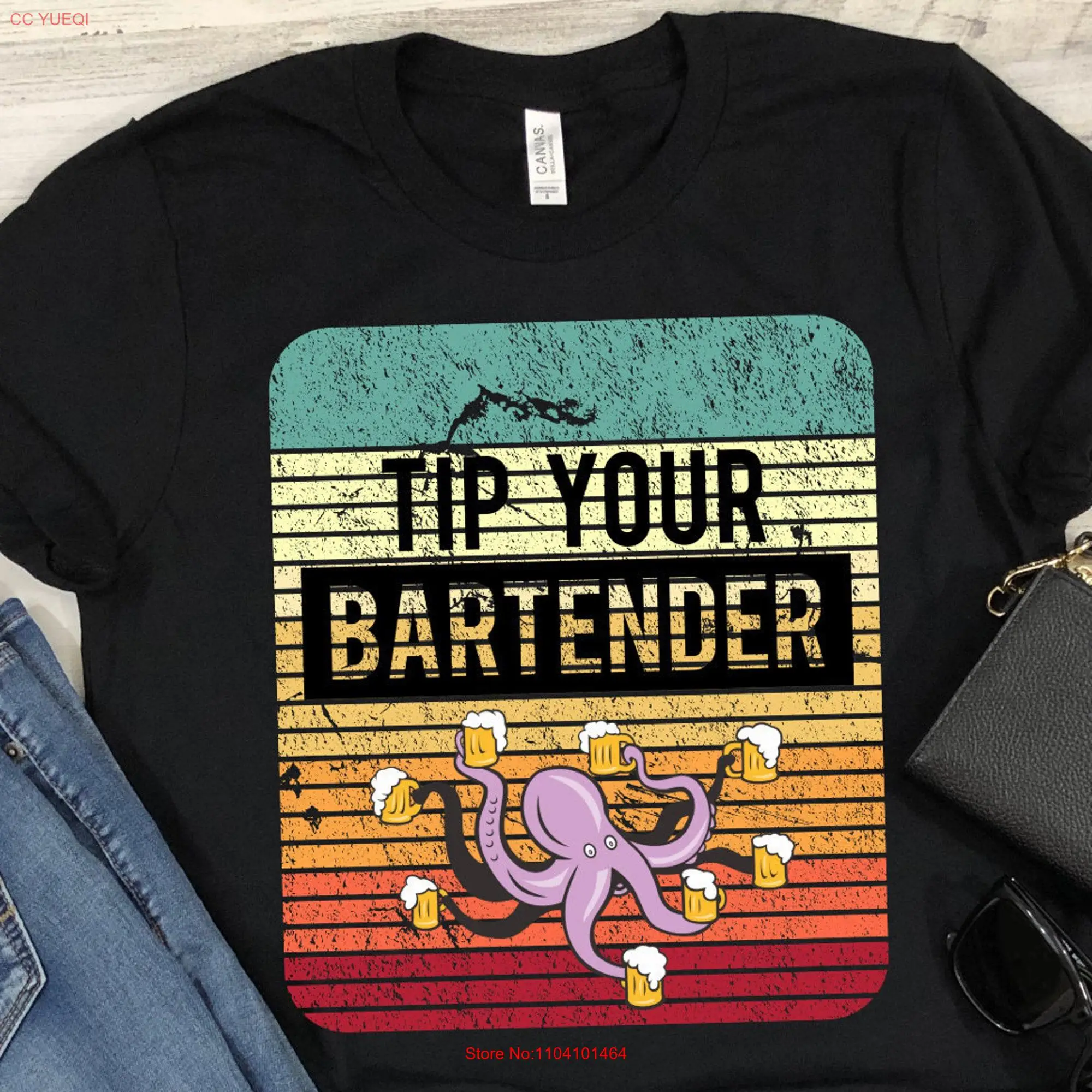 Bartender T Shirt Tip Your Barman Bartending Funny Bartenders for Men and Women long or short sleeves