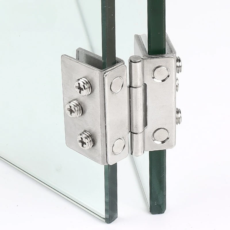 

Стеклянная дверная петля, двусторонняя без отверстия, шкаф из нержавеющей стали, стеклянные зажимы, зажим для 4/9/12 мм, 180 градусов