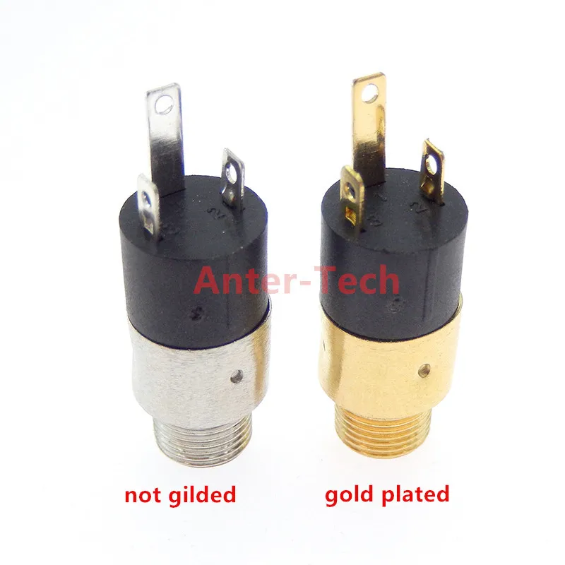 5PCS 3.5MM Cylindrical Socket PJ-392 Stereo Female Socket Jack With Screw 3.5 Audio Video Headphone Connector PJ392 GOLD PLATED