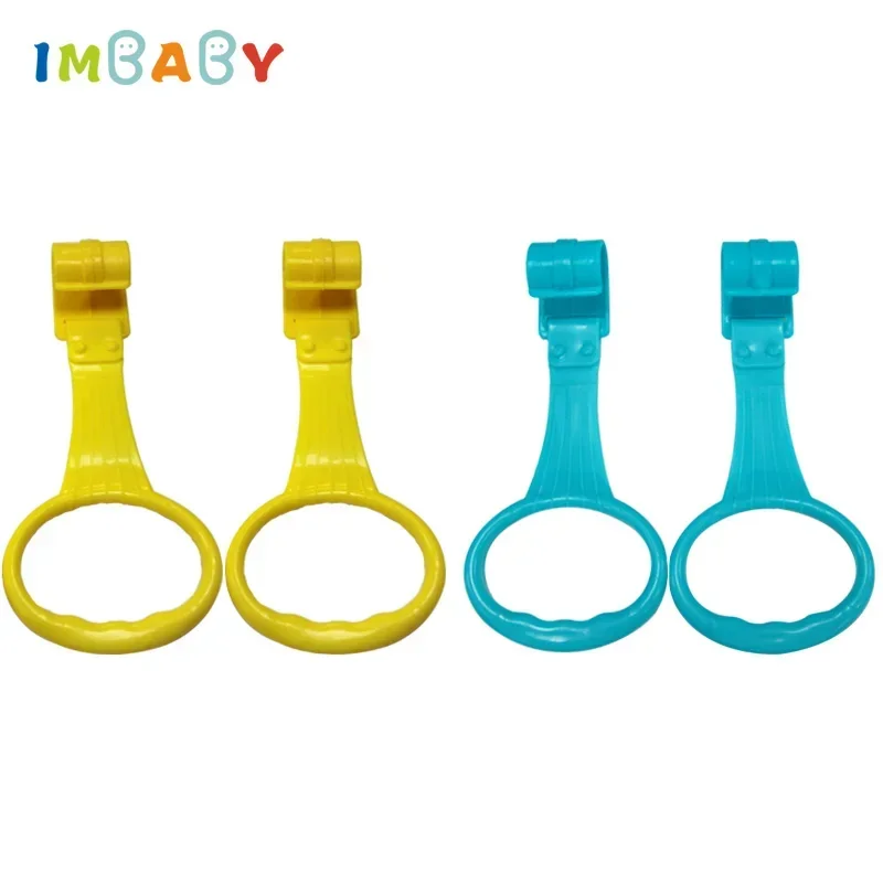 4pcs Pull Ring for Playpen Baby Crib Two Color Hooks Pendants Infant General Use Hooks Toddler Learn To Stand Nursery Rings Hand