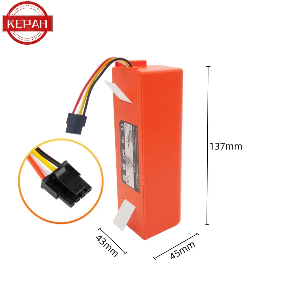 100% originale BRR-2P4S-5200S batteria di ricambio per aspirapolvere robotico per parti Xiaomi Roborock S55 S60 S65 S50 S51 S5 MAX S6