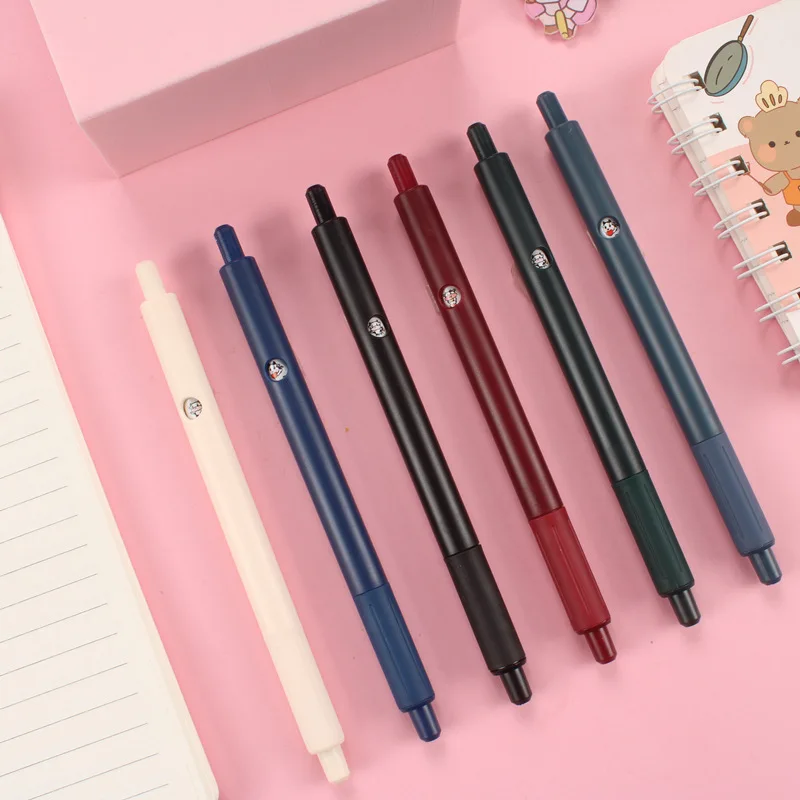 36PCS  Korean retro window pen careful machine cute Niuniu neutral pen press water pen 0.5 examination pen student net red