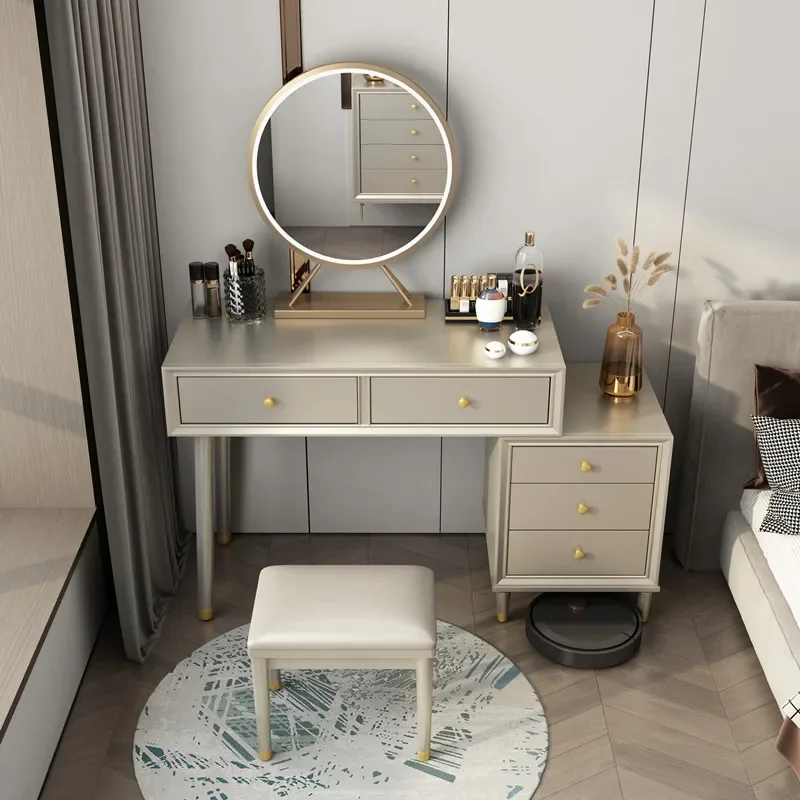 الحد الأدنى الكبار الغرور الجداول الجمالية صالون تخزين المدمجة فريدة من نوعها الغرور الجداول كبيرة الشمال Coiffeuse دي Chambre الأثاث