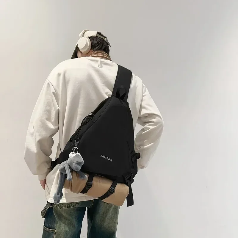 Casual Nylon Mode Rugzakken Rits Borst Tas 2024 Nieuwe Hot Sale Veelzijdig Ontwerp Grote Capaciteit Paar Stijl Basisstijl