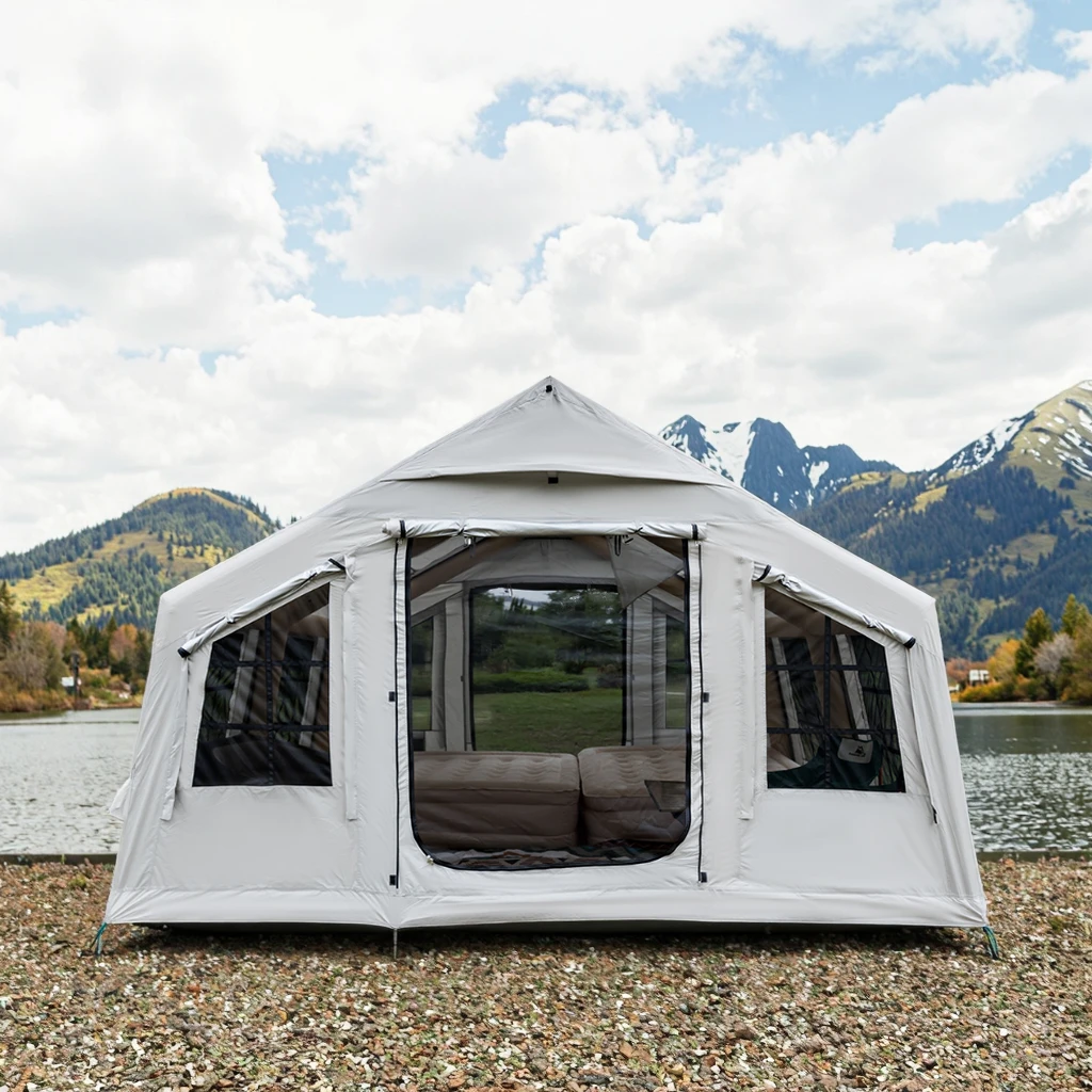 

2025 New Arrival Hot Selling 13 Square Meter High Quality Waterproof Portable Inflatable Camping Tent Made of Oxford Fabric