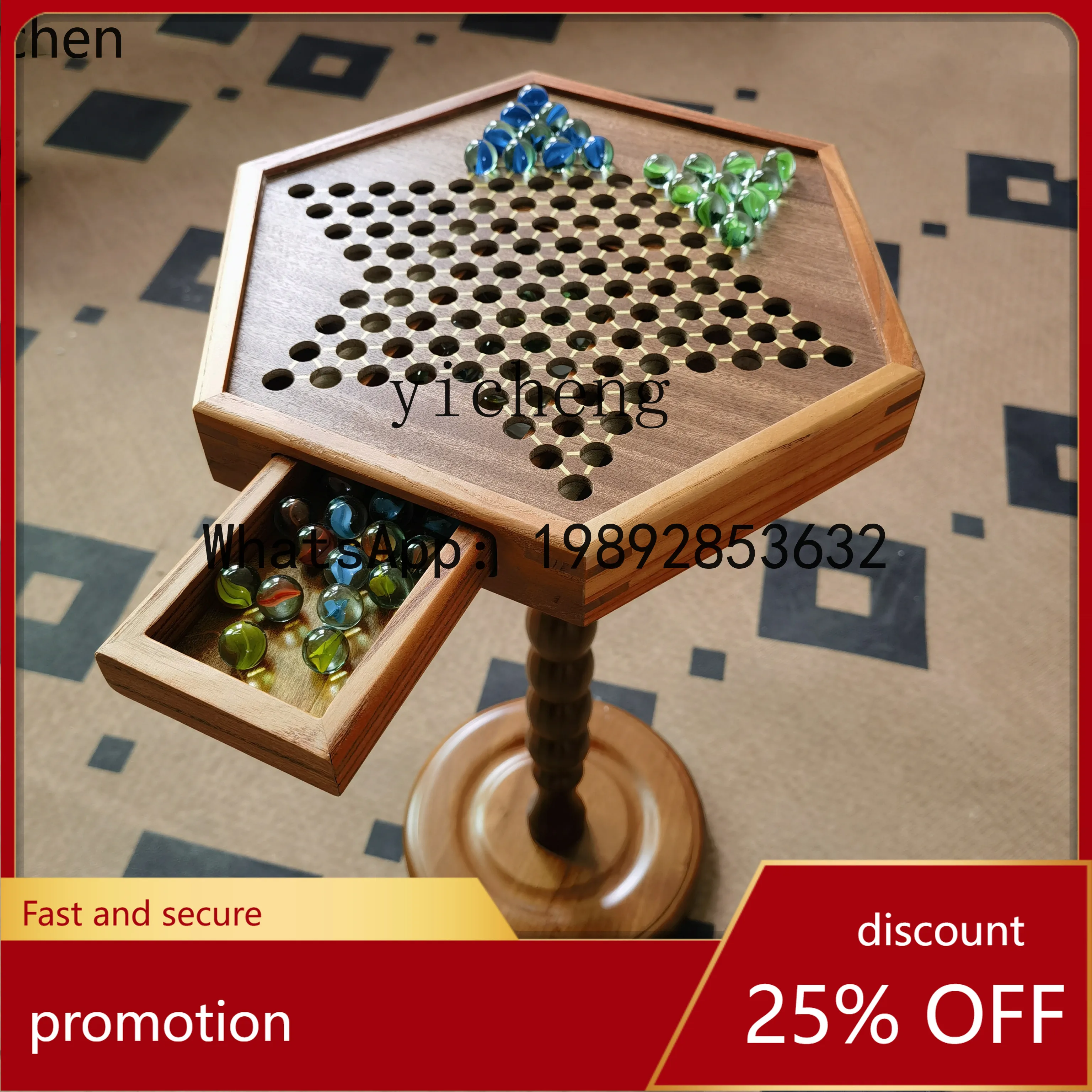 Side Table Checkers Solid Wood Side Table Living Room Bedside Table Sofa Coffee