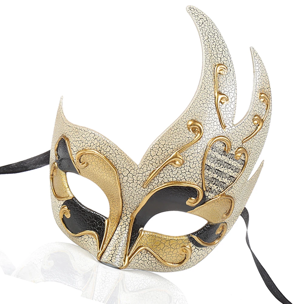 หน้ากากเปลวไฟวินเทจพรหมมาสเคอเรดบุรุษผู้ชายและผู้หญิงสำหรับเวนิสครึ่ง