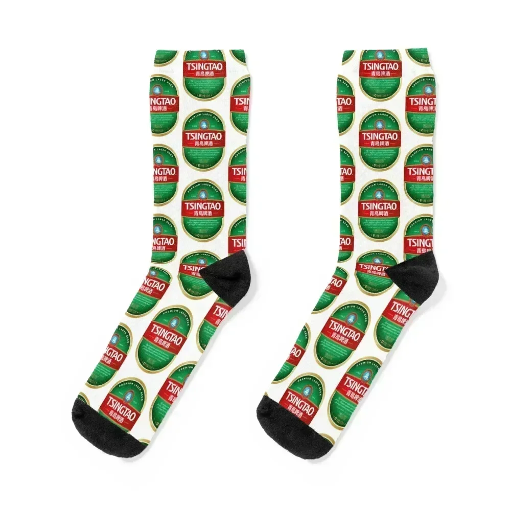 

Tsingtao logo Socks cool loose christmass gift Toe sports Socks Men Women's