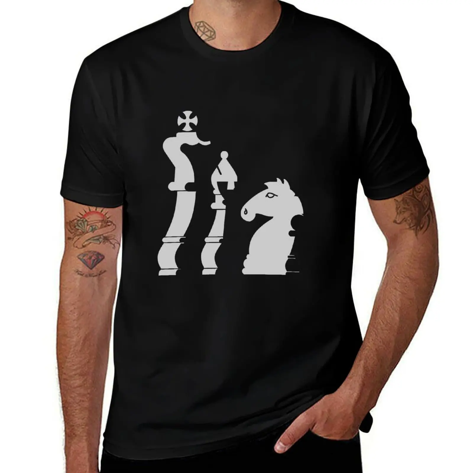 Chess Pawns T-Shirt Plus Size Summer Short Sleeve T-Shirt
