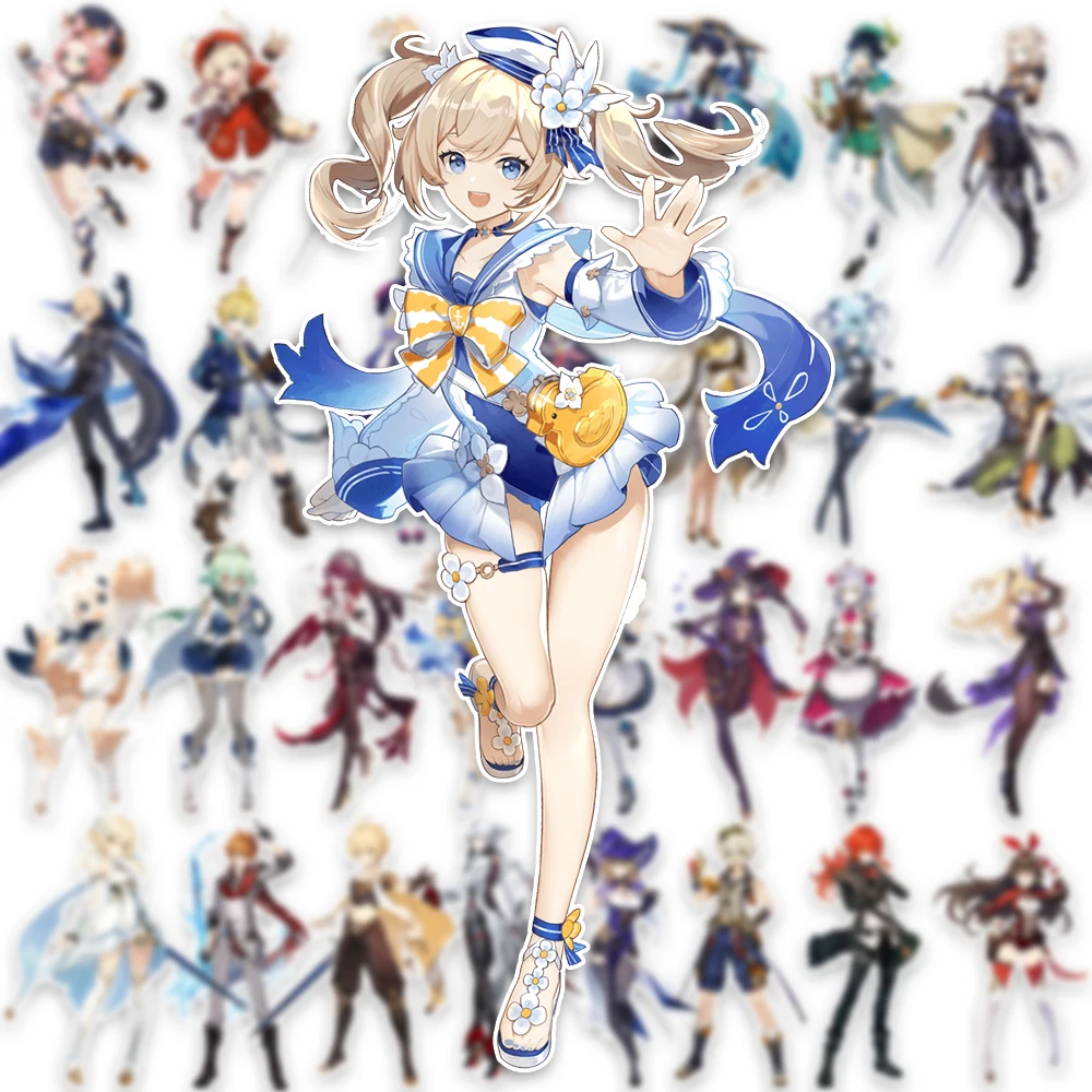 

DIY 30 шт. игры Genshin Impact мультяшные наклейки Paimon Lumine Yun Jin бутылка воды ноутбук телефон чемодан наклейки украшения