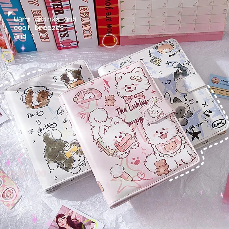 A5 Cute Luxury Pu Leather Binder Card Holder Leather Collector's Card Organizer Book Kawaii Binder Photocards Photo Album