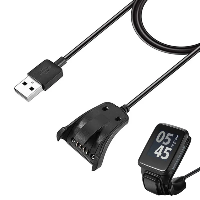 USB Charging Cable for TomTom Adventure Golfer 2/SE Spark 3 Runner 2 3 Cardio Music Adventurer Smart Watch Dock Charger Adapter