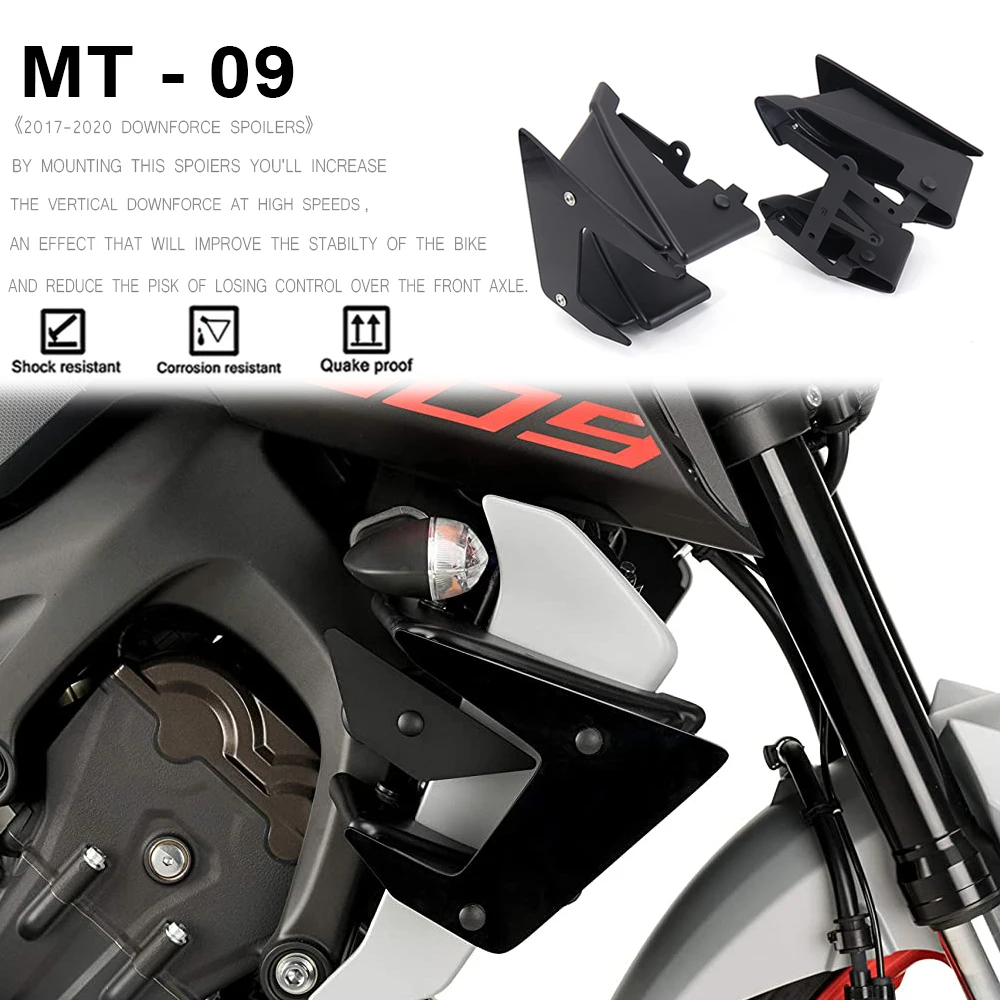 

For Yamaha MT-09 MT09 MT 09 SP Motorcycle Parts Side Downforce Naked Spoilers Fixed Winglet Fairing Wings Deflectors 2017 - 2020