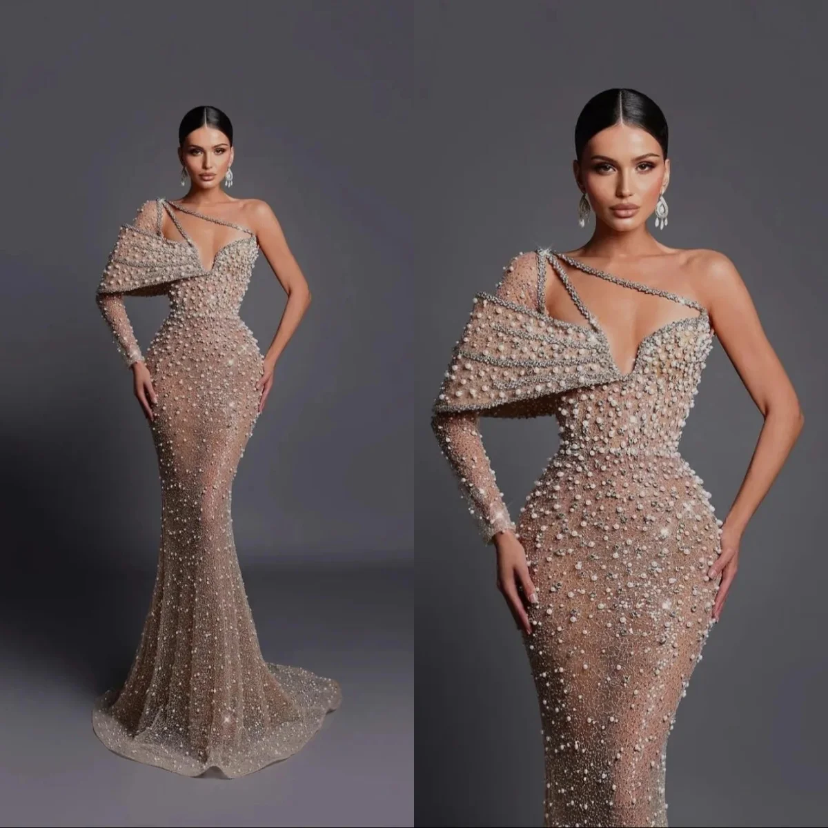 

Роскошные вечерние платья с кристаллами и бисером, блестки, без рукавов, длиной до пола, платье для выпускного вечера, торжественный случай, Vestido De Noite по индивидуальному заказу