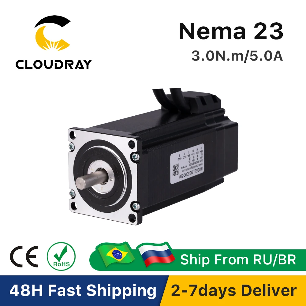Silnik krokowy Cloudray Nema 23, 3,0 Nm, 5,0 A Serwosilnik krokowy z zamkniętą pętlą i enkoderem do frezarki grawerującej CNC