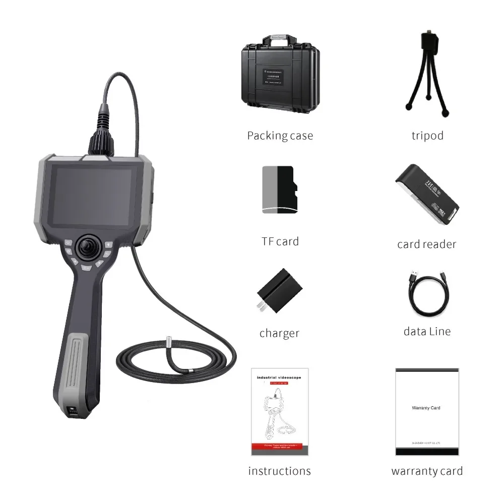 New arrival Industrial Articulating Videoscope, customized WIFI 360 articulation Borescope camera, IP67 HD Industrial endoscope