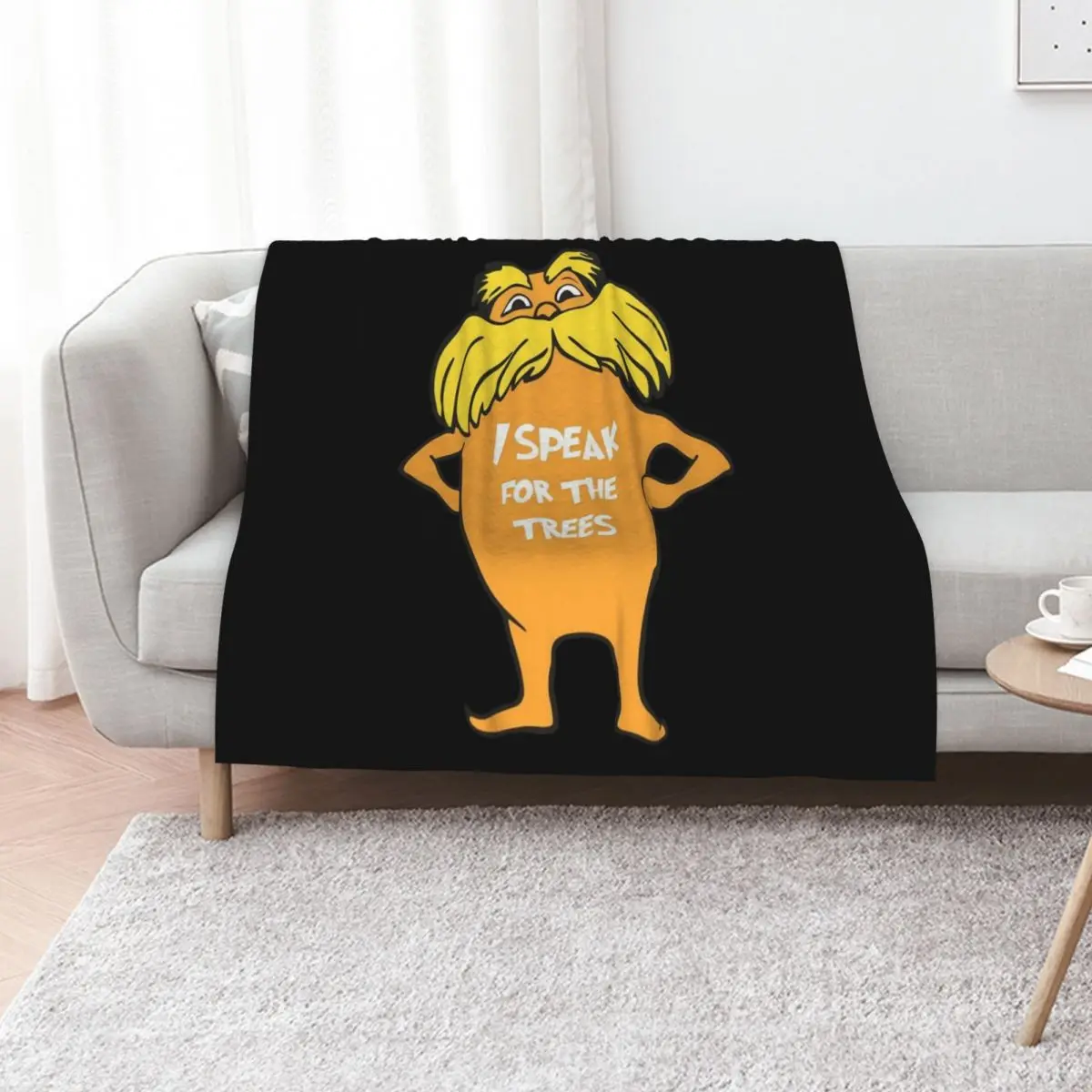 

Lorax I speak for the trees so cute Throw Blanket Bed Fashionable Hairys warm winter Soft Big Blankets