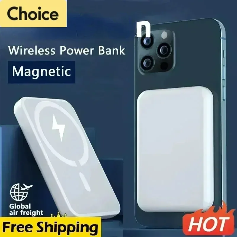 Magnetic Wireless Power Bank External Portable Battery Pack For iphone 11 13 12 14 15 Pro Max Mini Powerbank Moblie Phone Case