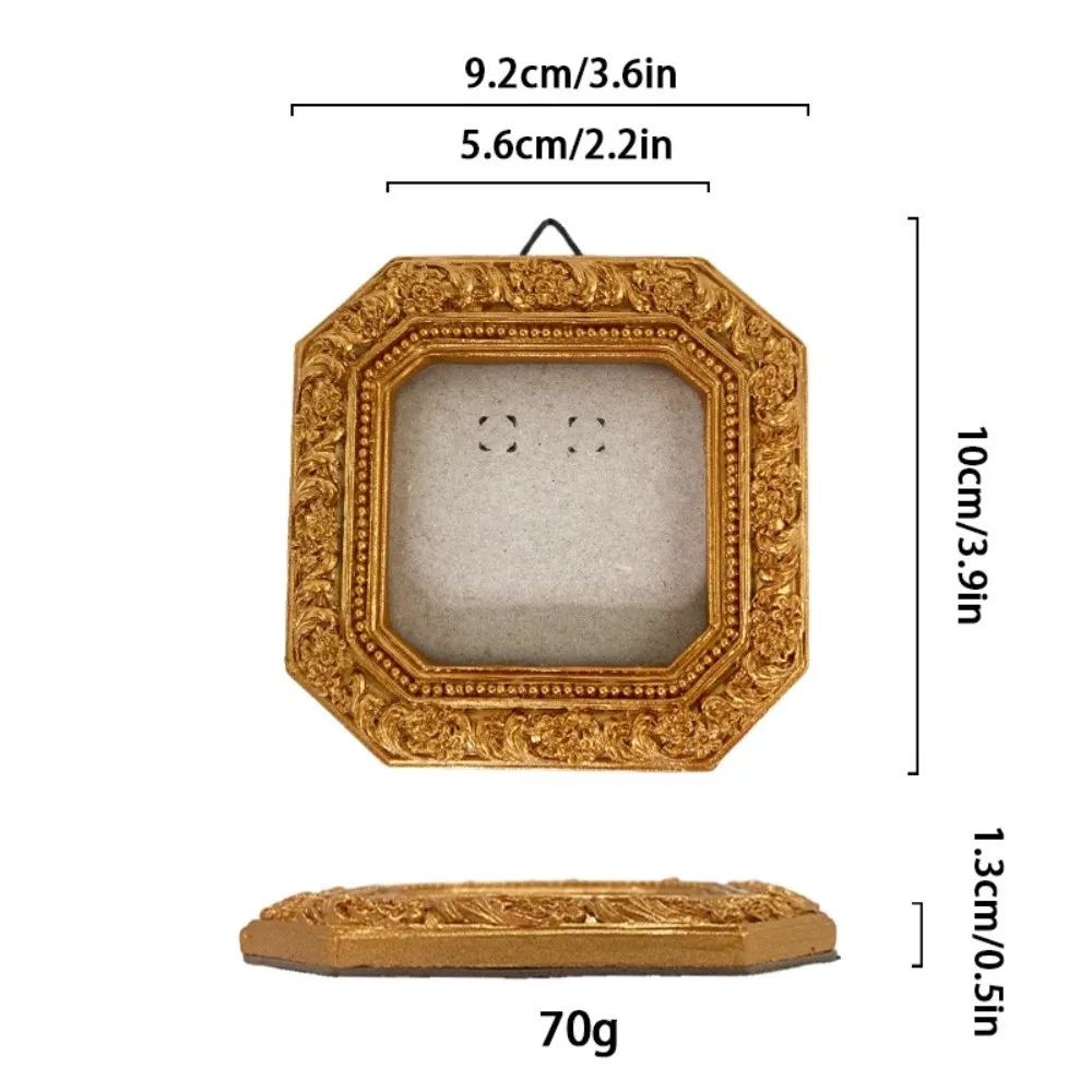 Unique Resin Baroco Style Photo Frame Antique Vintage Picture Frame Ornaments Mini Exquisite Photo Display Holders Living Room