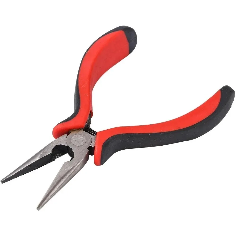 

Ювелирные плоскогубцы, кусачки из высокоуглеродистой стали, красный бронзовый металл, длина 5,31 дюйма (135 мм), Эти плоскогубцы, самые обычно используемые